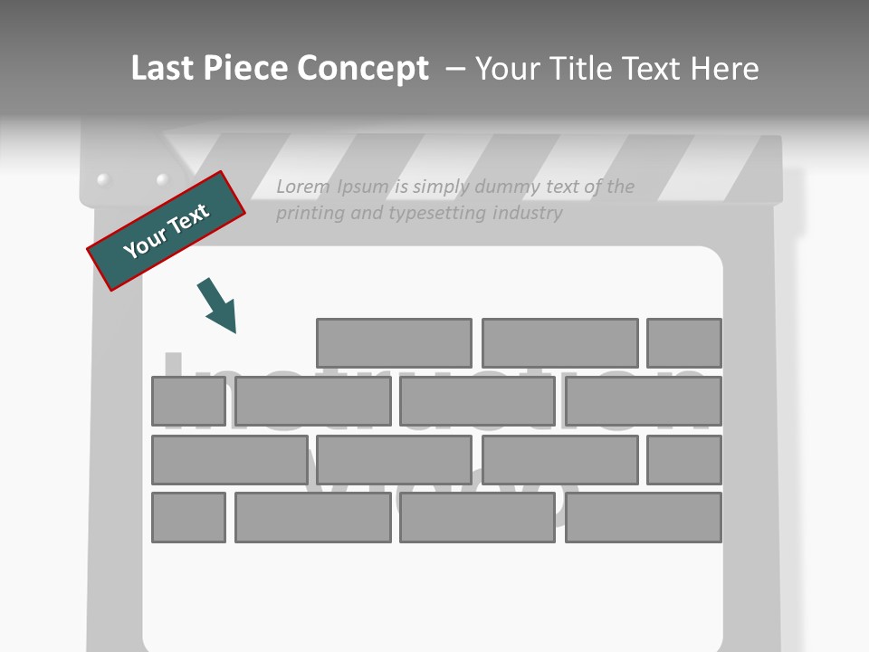 A Black And White Sign That Says Instruction Video PowerPoint Template