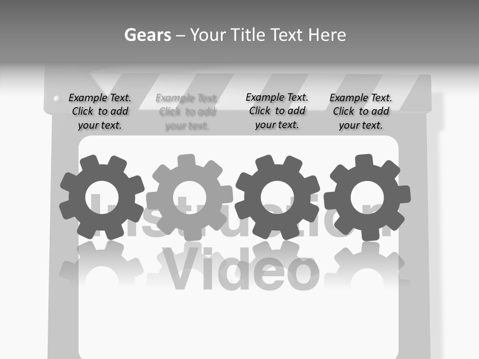 A Black And White Sign That Says Instruction Video PowerPoint Template