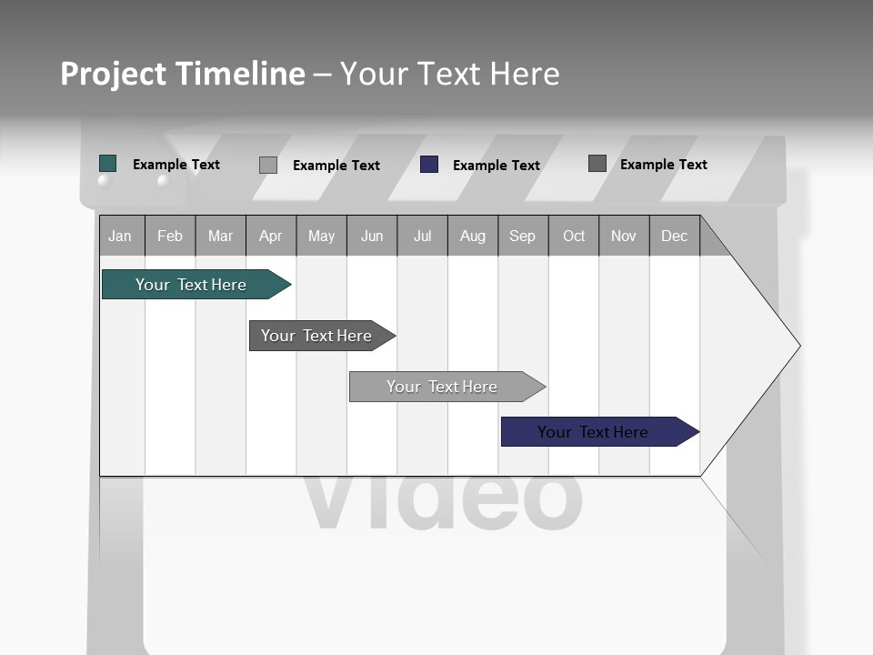 A Black And White Sign That Says Instruction Video PowerPoint Template