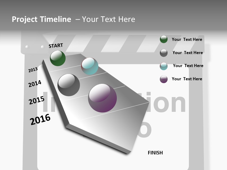 A Black And White Sign That Says Instruction Video PowerPoint Template