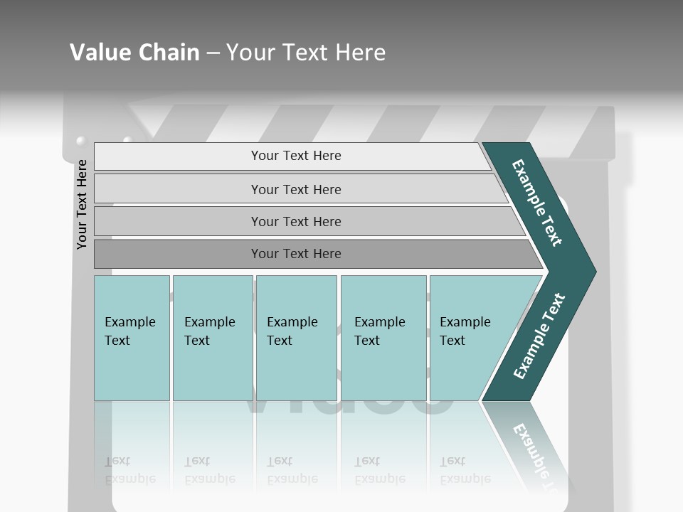 A Black And White Sign That Says Instruction Video PowerPoint Template