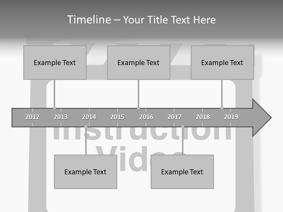 A Black And White Sign That Says Instruction Video PowerPoint Template