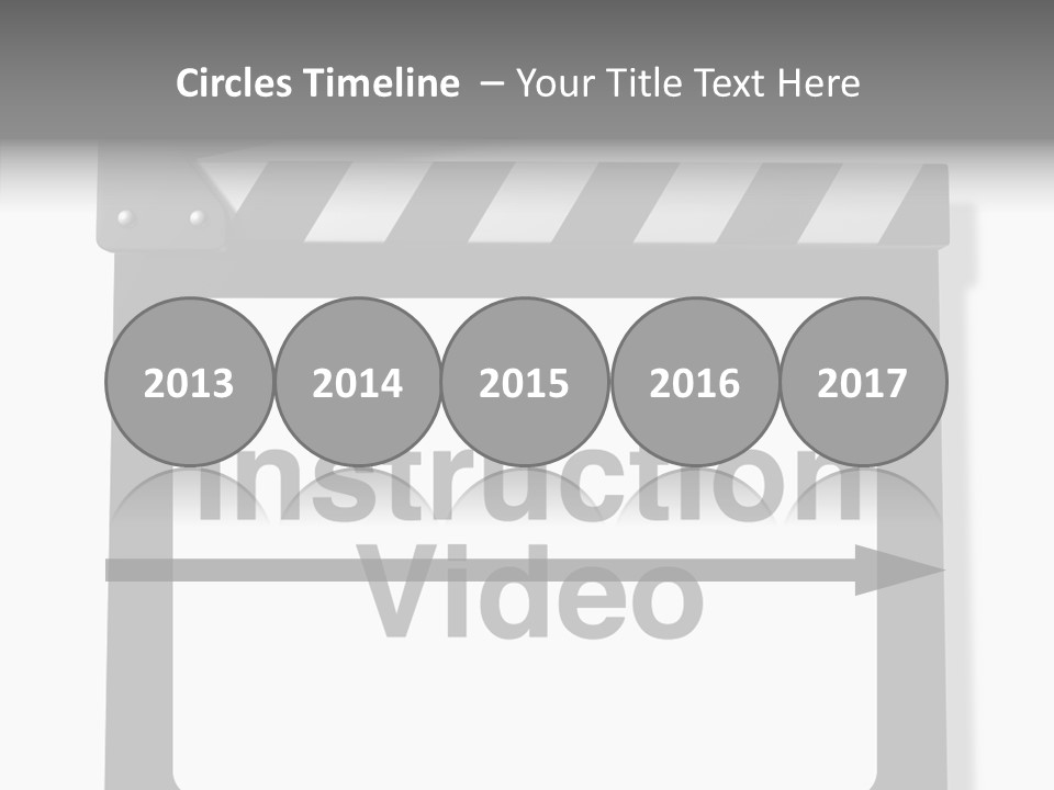 A Black And White Sign That Says Instruction Video PowerPoint Template
