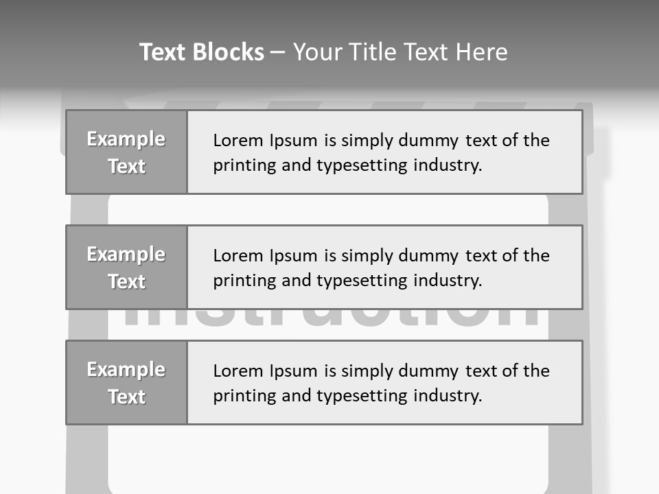 A Black And White Sign That Says Instruction Video PowerPoint Template
