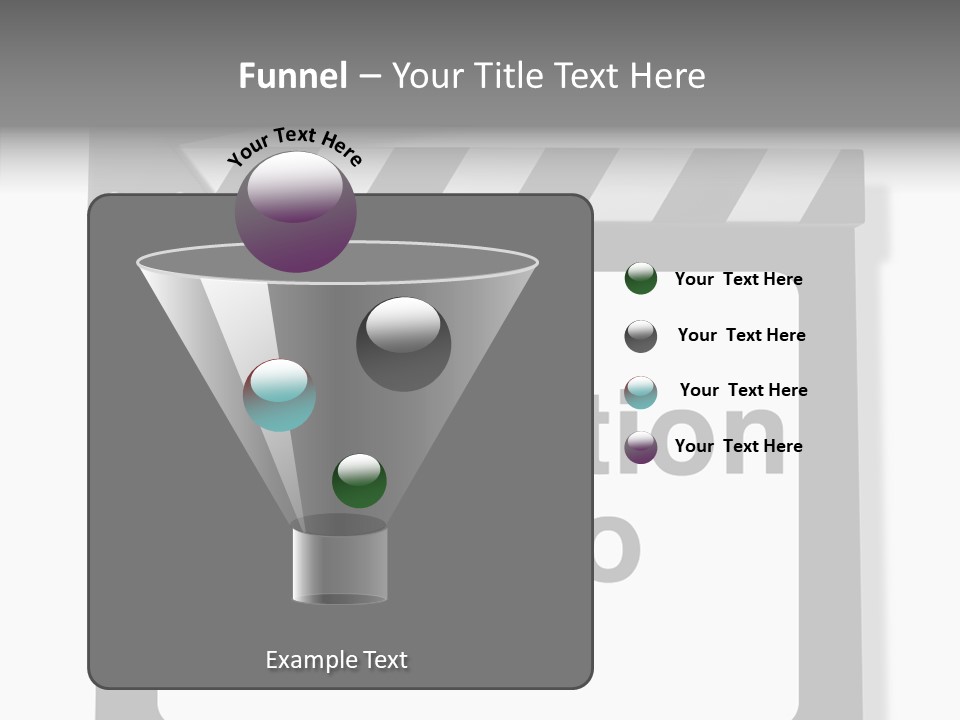 A Black And White Sign That Says Instruction Video PowerPoint Template