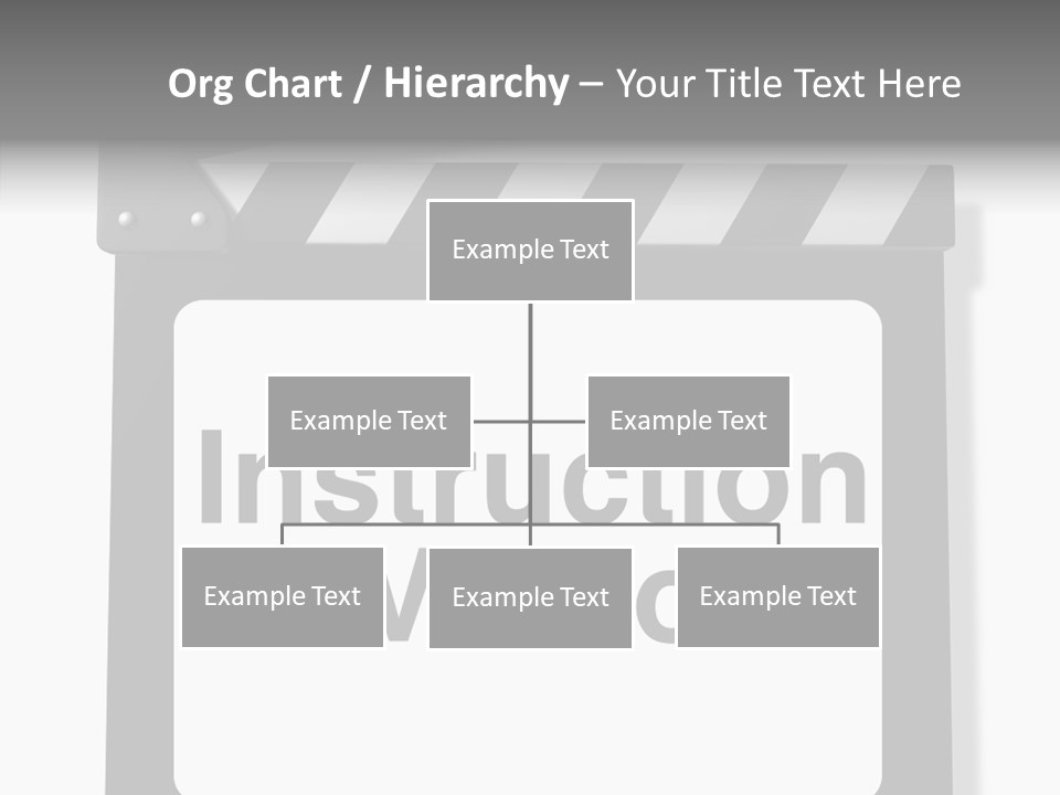 A Black And White Sign That Says Instruction Video PowerPoint Template