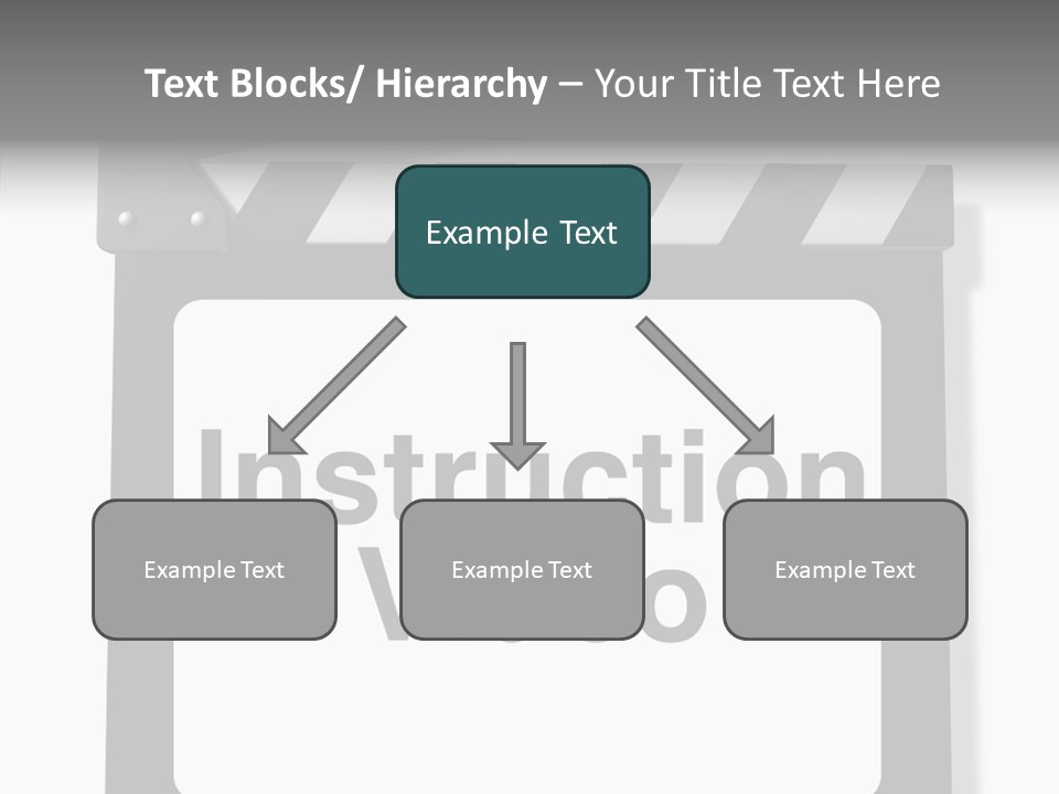 A Black And White Sign That Says Instruction Video PowerPoint Template