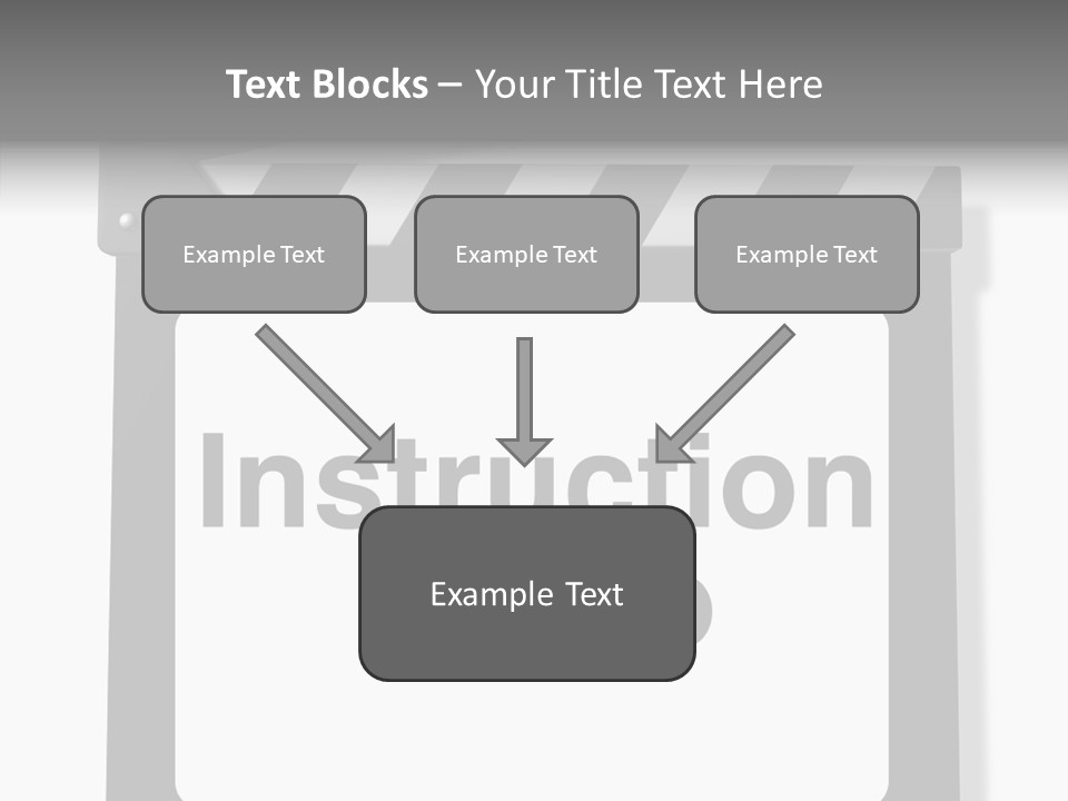 A Black And White Sign That Says Instruction Video PowerPoint Template