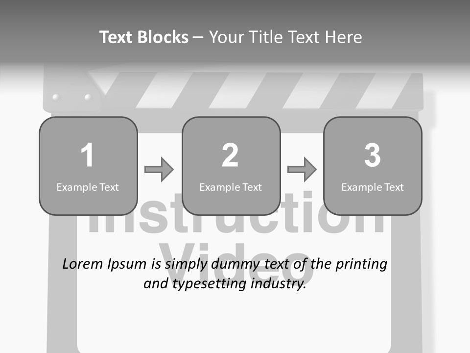 A Black And White Sign That Says Instruction Video PowerPoint Template