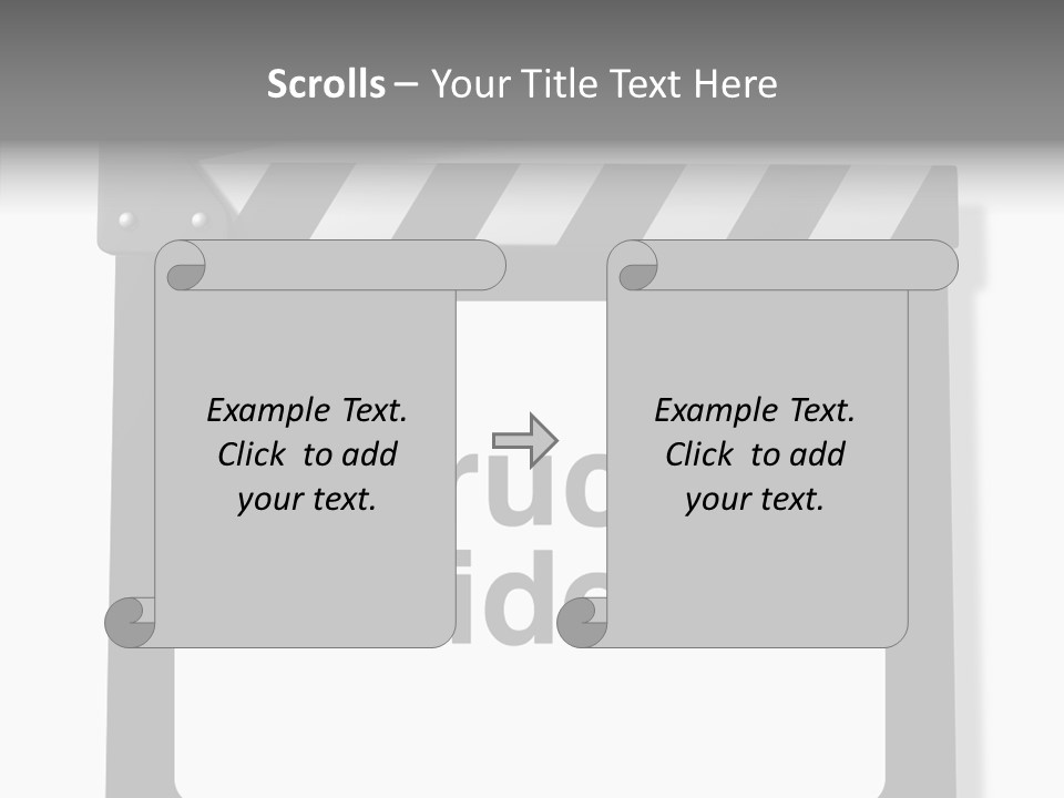 A Black And White Sign That Says Instruction Video PowerPoint Template