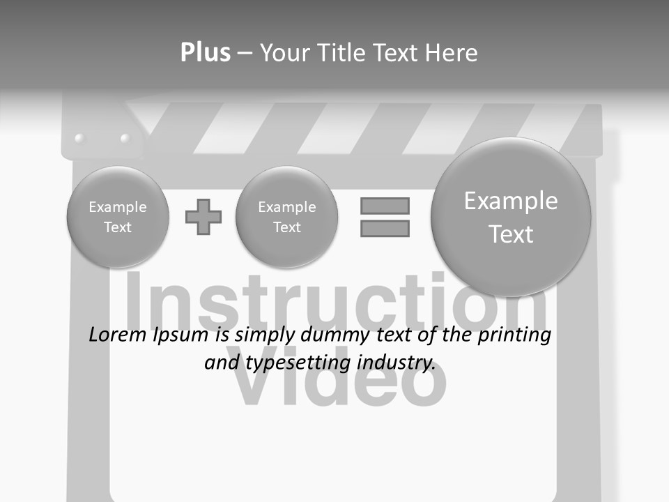 A Black And White Sign That Says Instruction Video PowerPoint Template