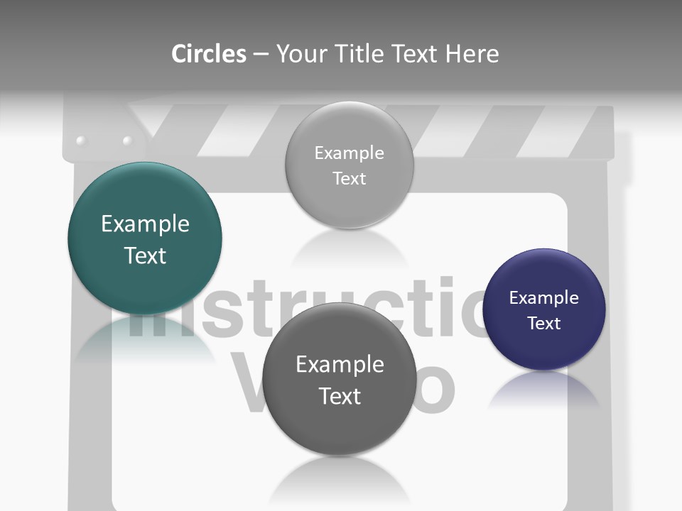 A Black And White Sign That Says Instruction Video PowerPoint Template