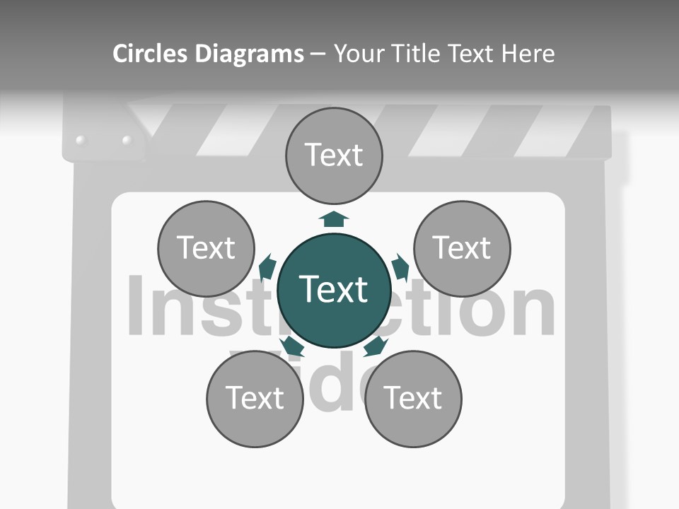 A Black And White Sign That Says Instruction Video PowerPoint Template