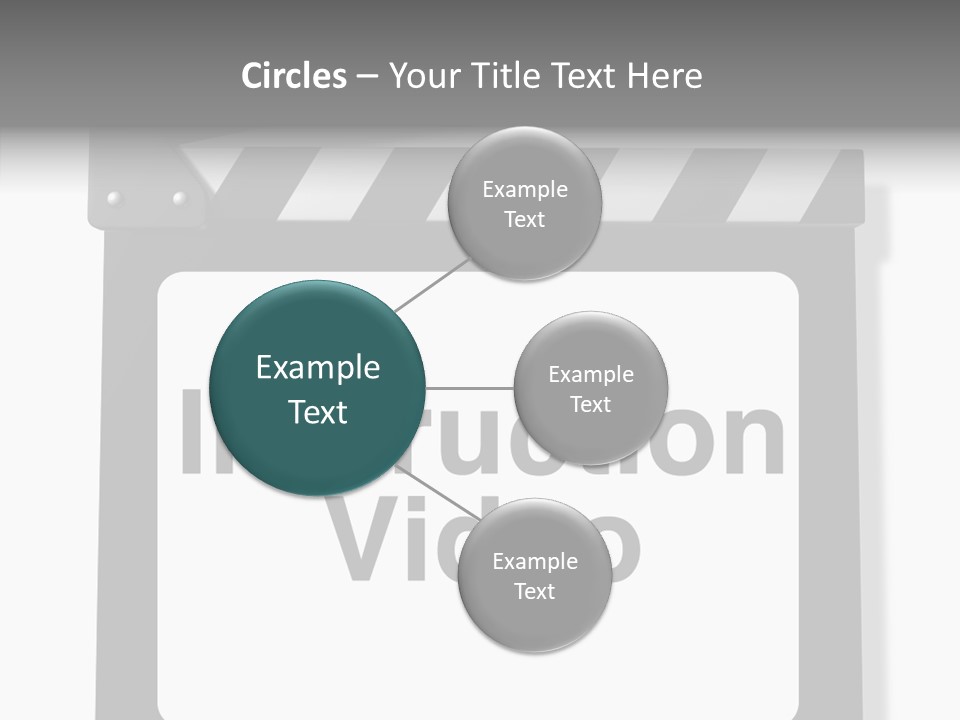 A Black And White Sign That Says Instruction Video PowerPoint Template