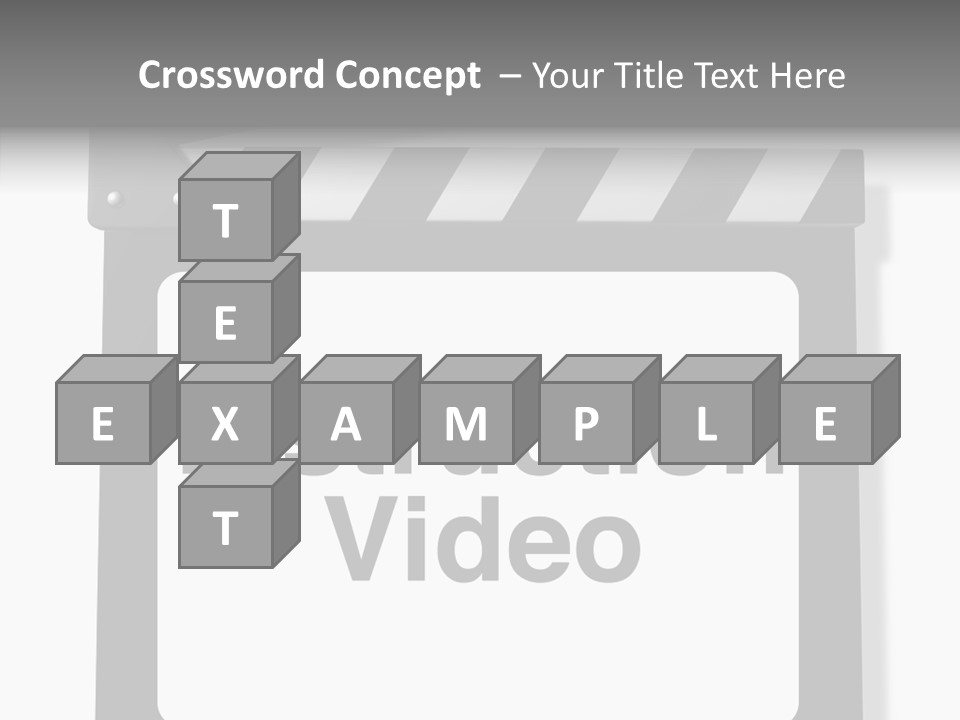 A Black And White Sign That Says Instruction Video PowerPoint Template