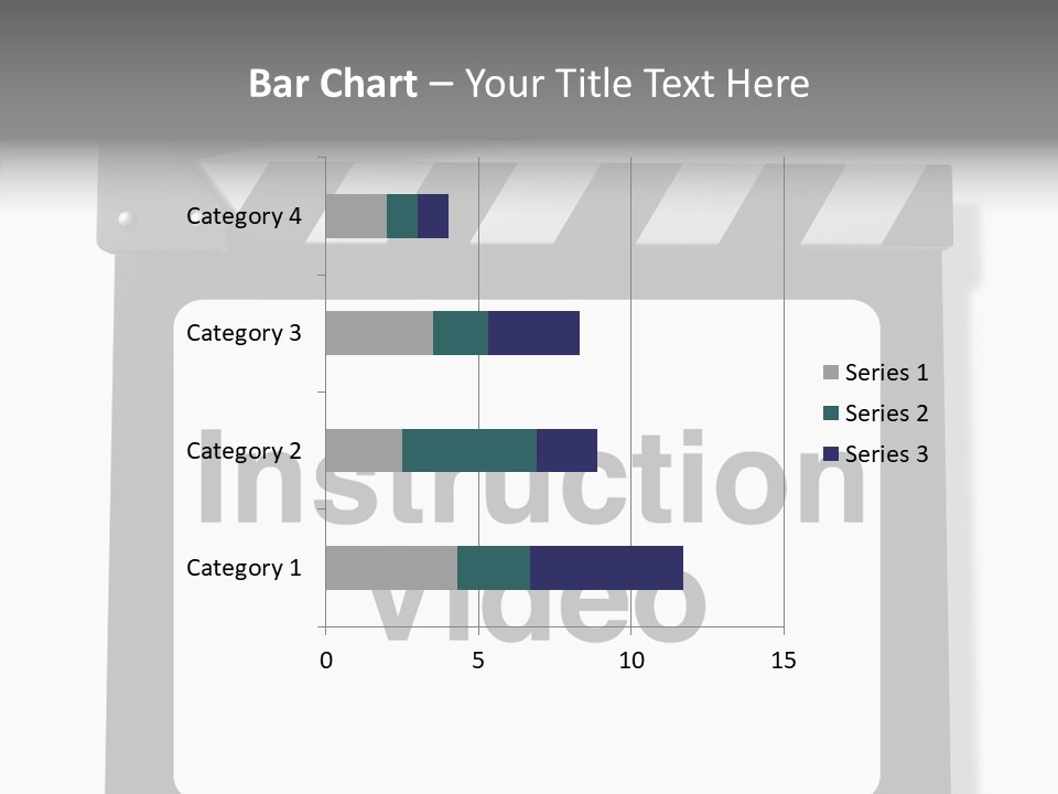A Black And White Sign That Says Instruction Video PowerPoint Template