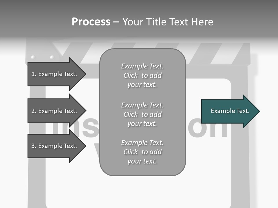 A Black And White Sign That Says Instruction Video PowerPoint Template