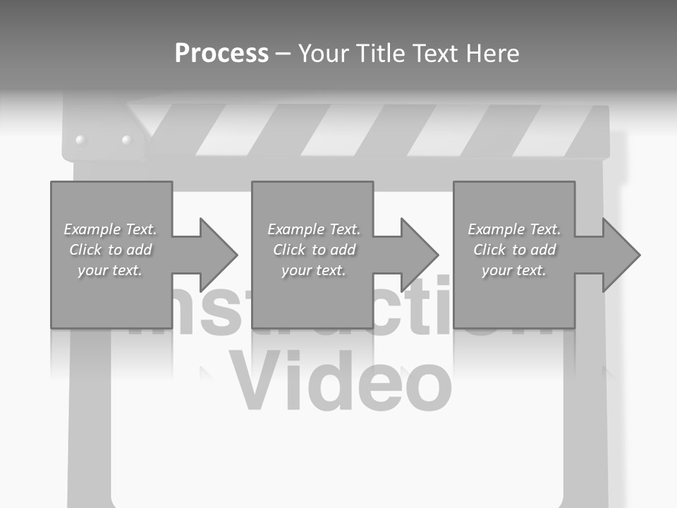 A Black And White Sign That Says Instruction Video PowerPoint Template