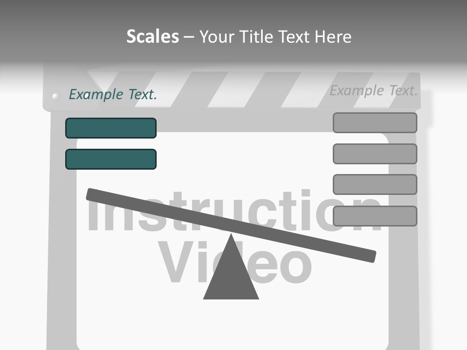 A Black And White Sign That Says Instruction Video PowerPoint Template