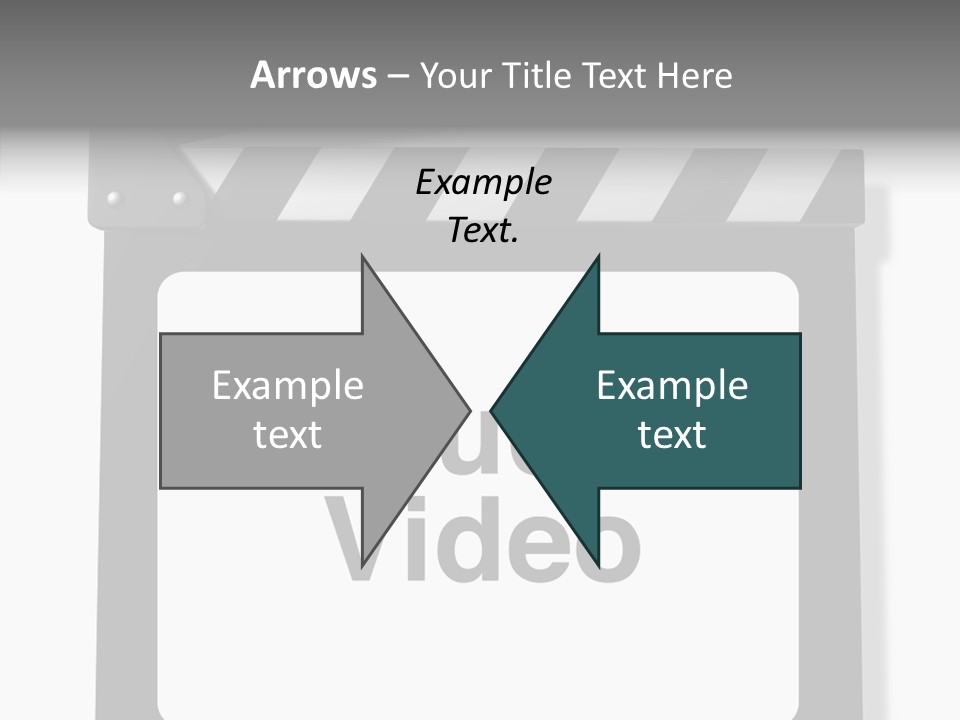 A Black And White Sign That Says Instruction Video PowerPoint Template