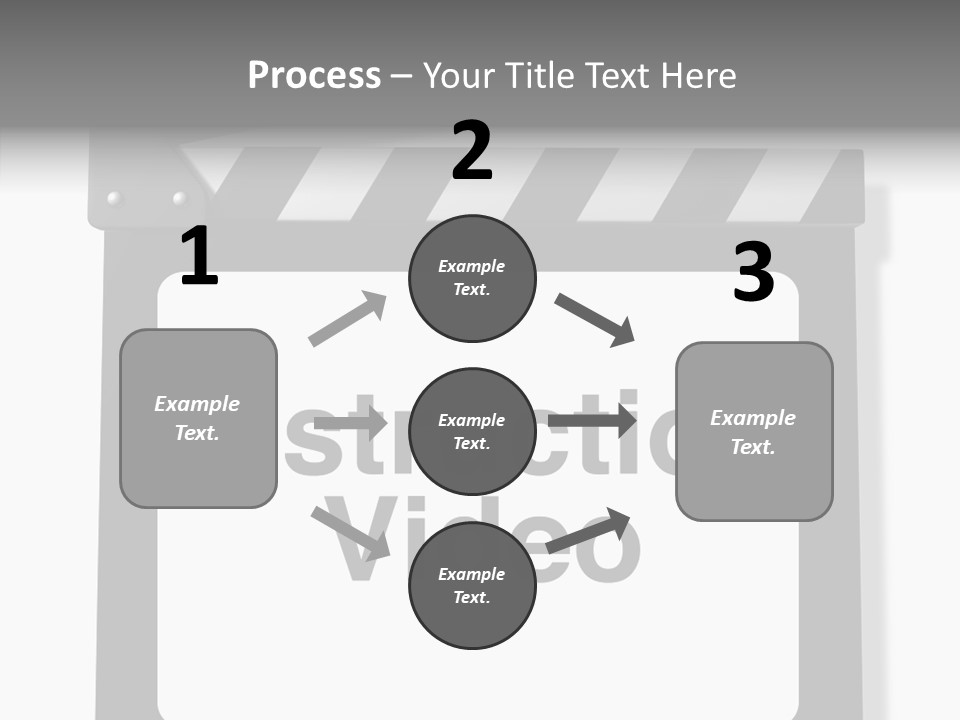 A Black And White Sign That Says Instruction Video PowerPoint Template