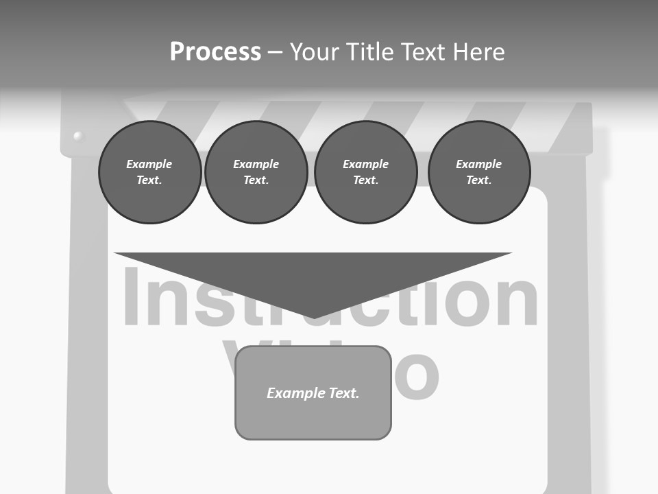 A Black And White Sign That Says Instruction Video PowerPoint Template