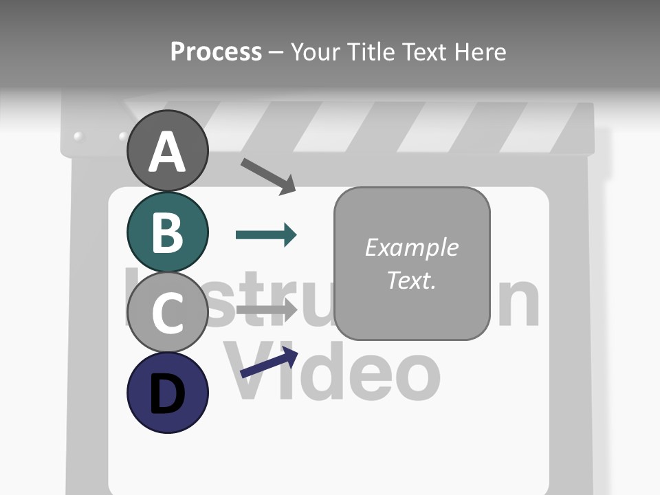 A Black And White Sign That Says Instruction Video PowerPoint Template