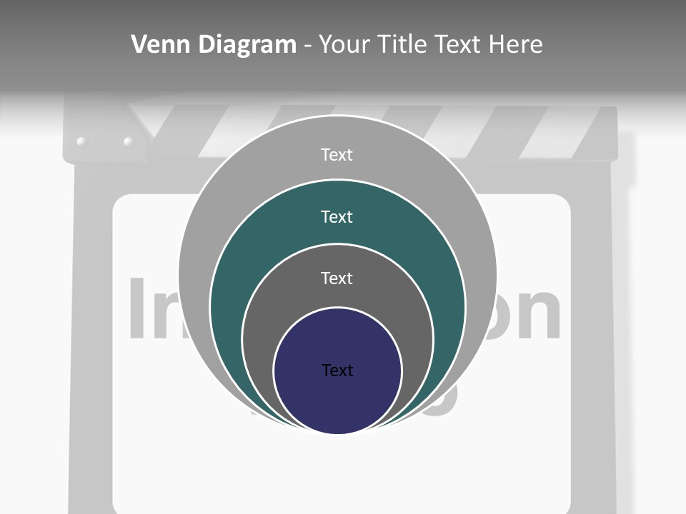 A Black And White Sign That Says Instruction Video PowerPoint Template
