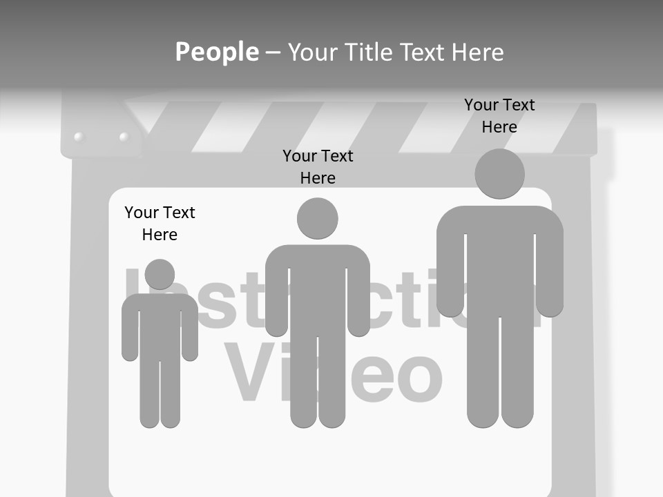 A Black And White Sign That Says Instruction Video PowerPoint Template