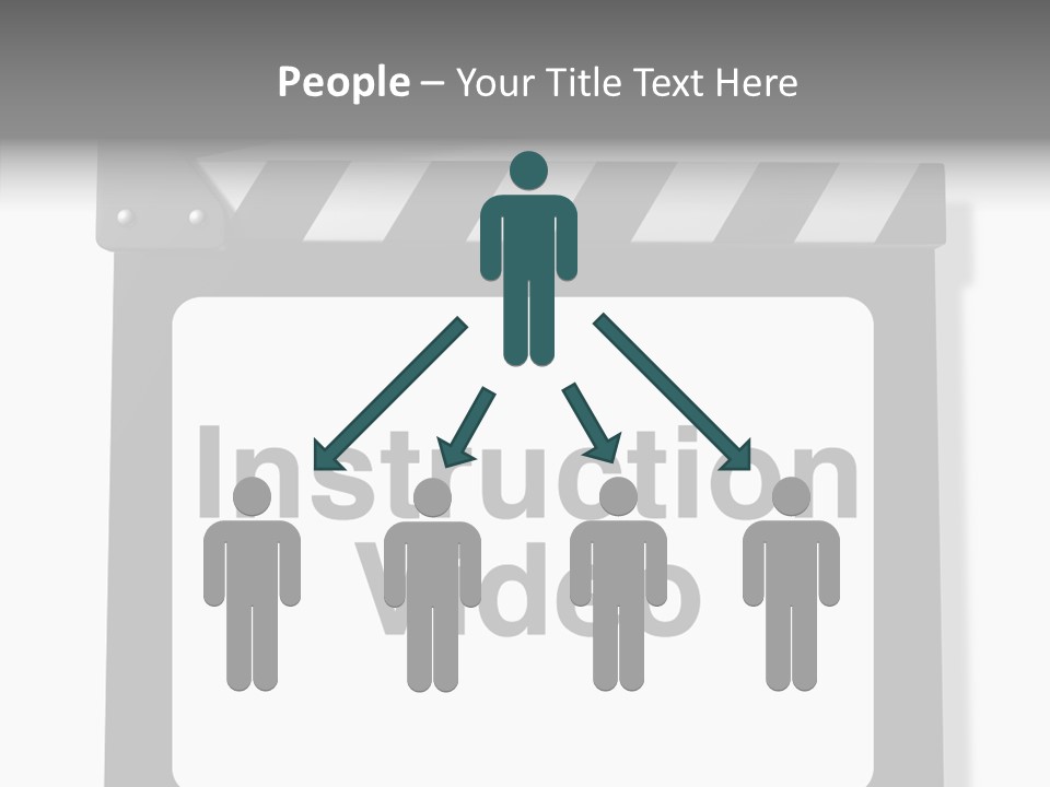 A Black And White Sign That Says Instruction Video PowerPoint Template