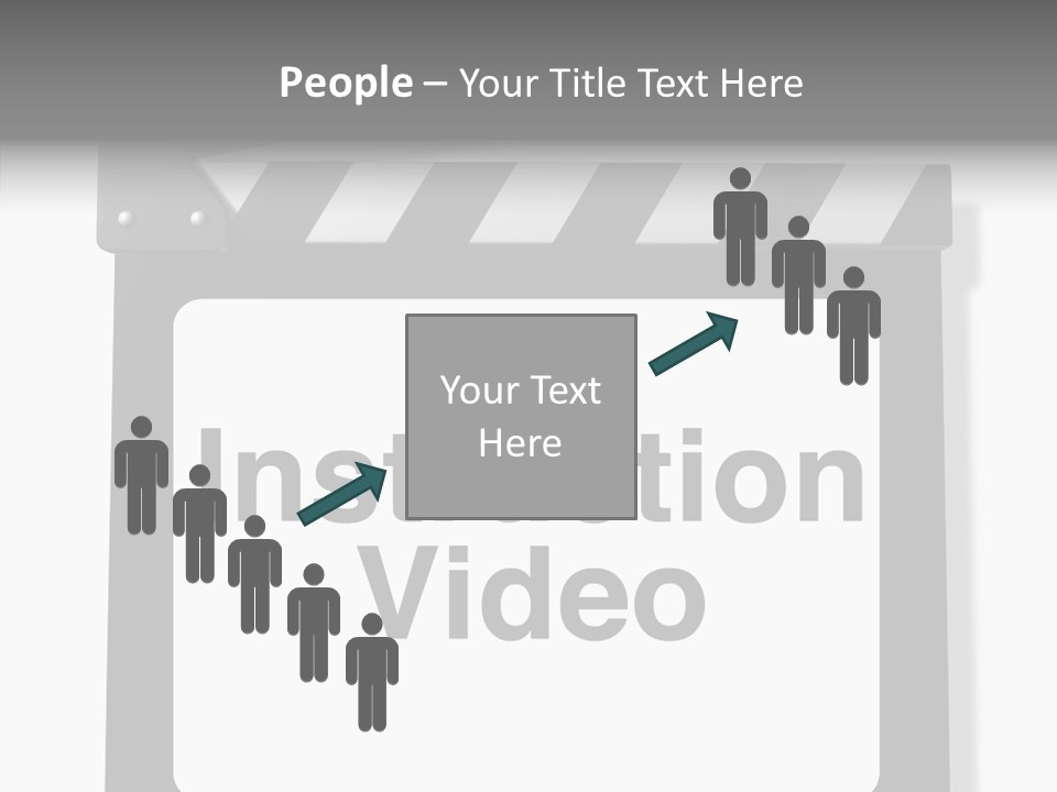 A Black And White Sign That Says Instruction Video PowerPoint Template