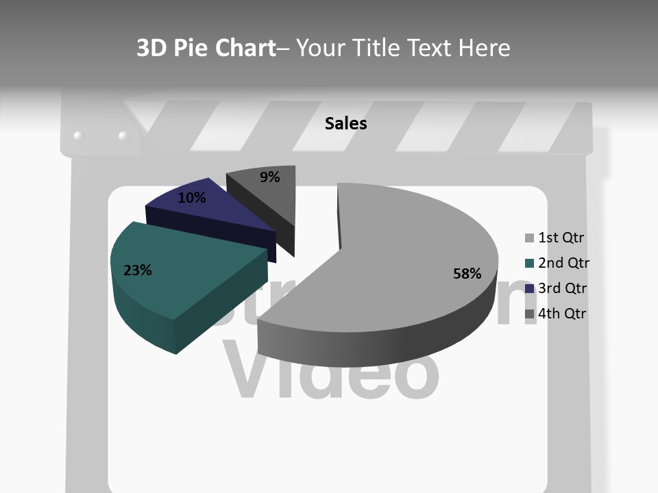 A Black And White Sign That Says Instruction Video PowerPoint Template