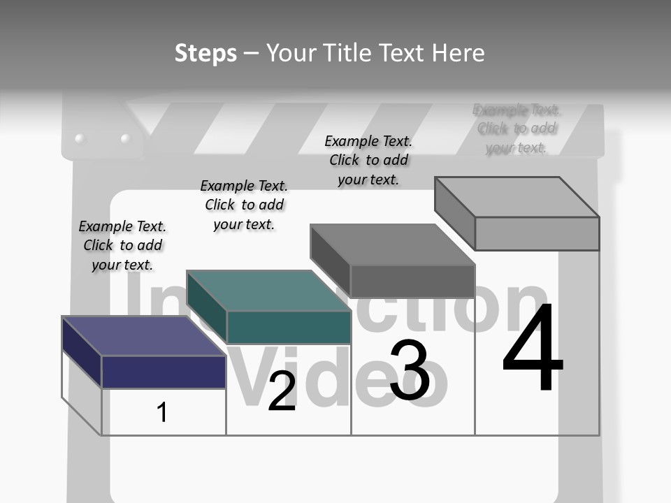 A Black And White Sign That Says Instruction Video PowerPoint Template
