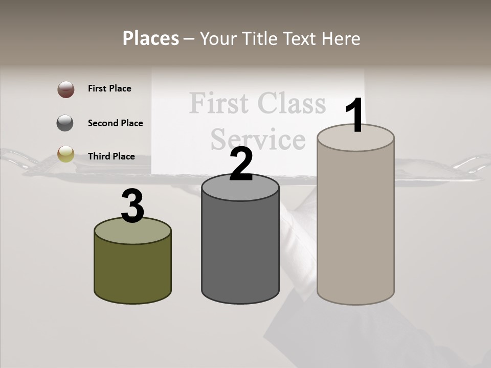 Waiter Present Hand PowerPoint Template