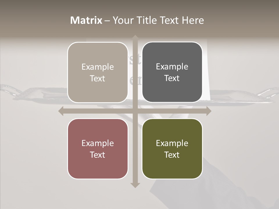 Waiter Present Hand PowerPoint Template