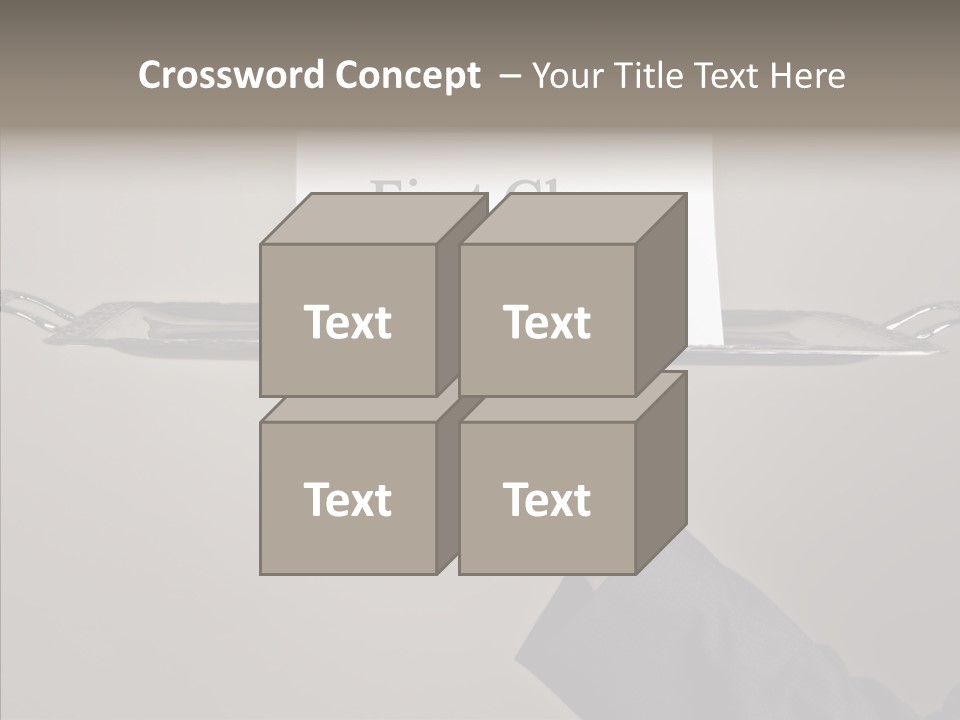 Waiter Present Hand PowerPoint Template