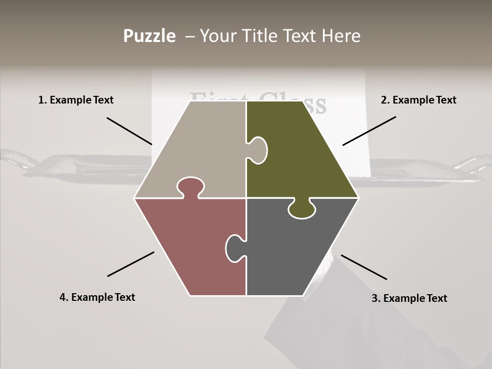 Waiter Present Hand PowerPoint Template