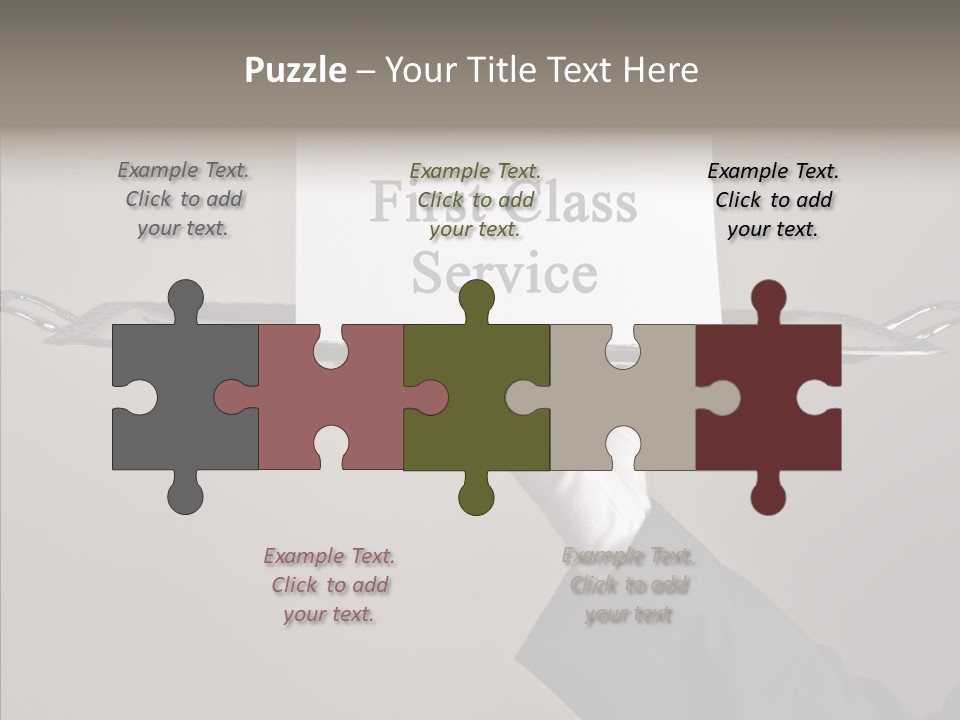 Waiter Present Hand PowerPoint Template