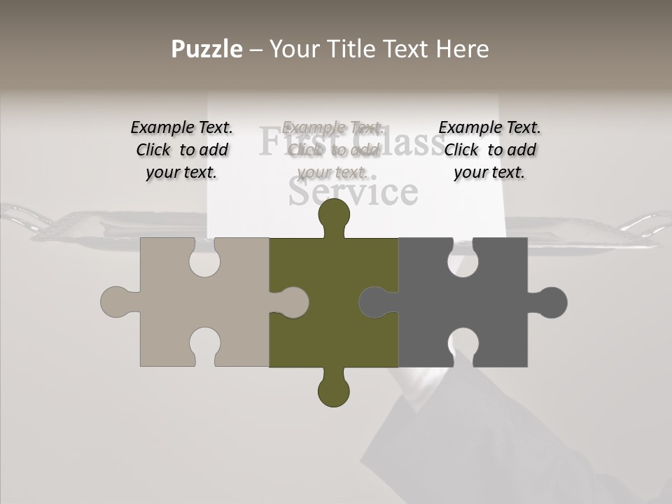 Waiter Present Hand PowerPoint Template