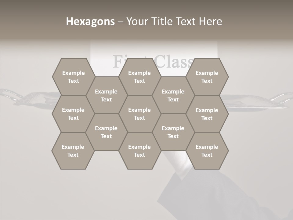 Waiter Present Hand PowerPoint Template