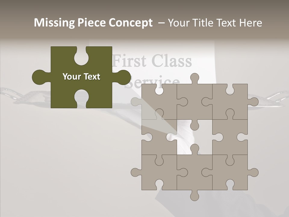 Waiter Present Hand PowerPoint Template