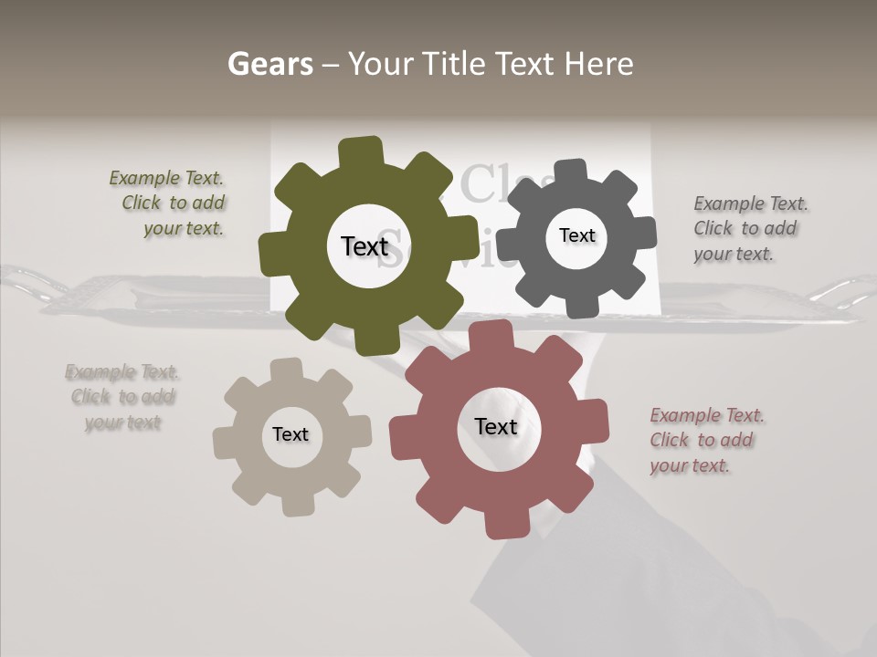 Waiter Present Hand PowerPoint Template