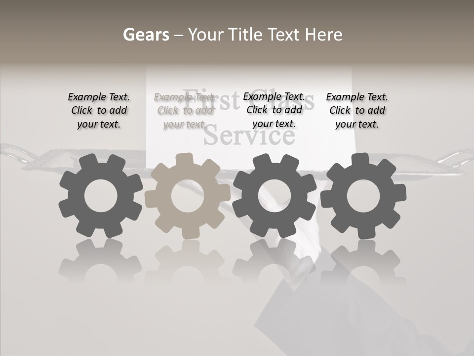 Waiter Present Hand PowerPoint Template