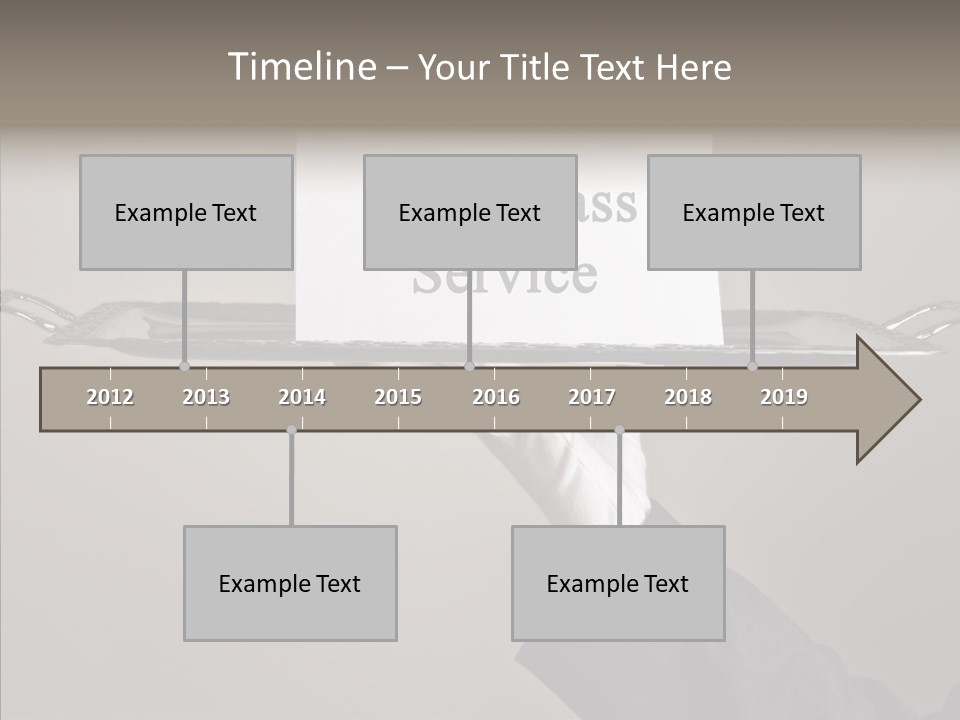 Waiter Present Hand PowerPoint Template