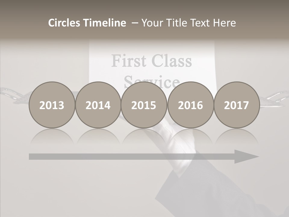 Waiter Present Hand PowerPoint Template