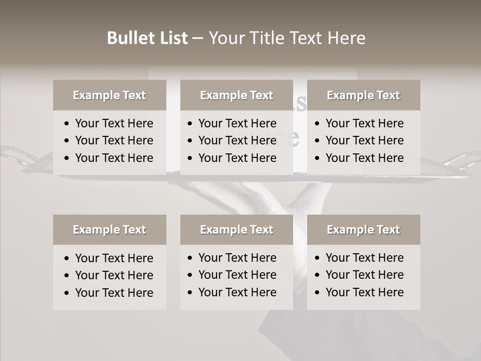 Waiter Present Hand PowerPoint Template