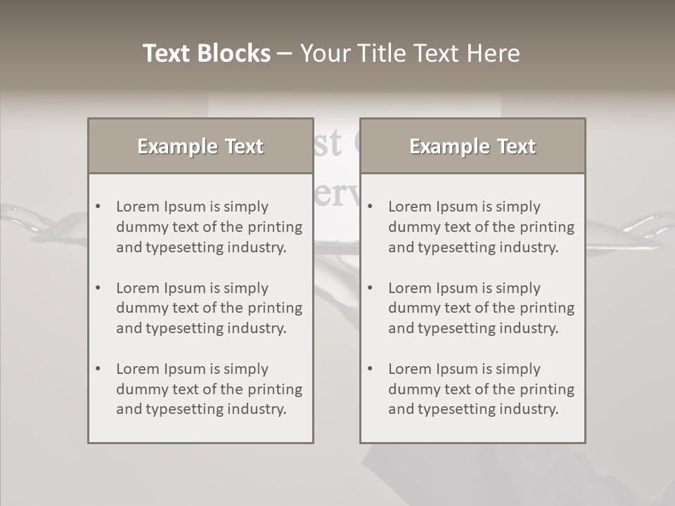 Waiter Present Hand PowerPoint Template