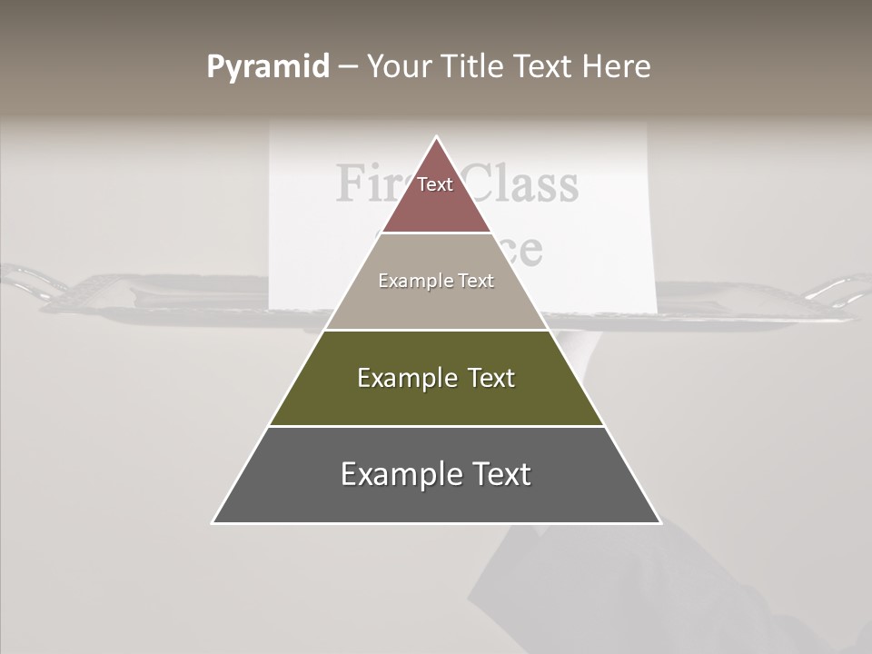 Waiter Present Hand PowerPoint Template