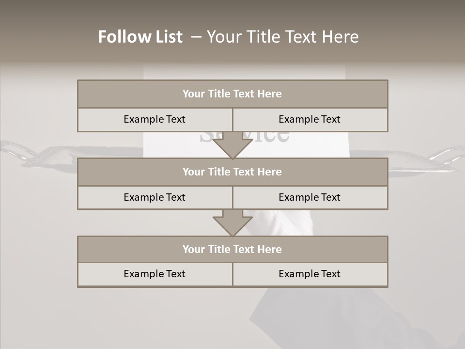 Waiter Present Hand PowerPoint Template