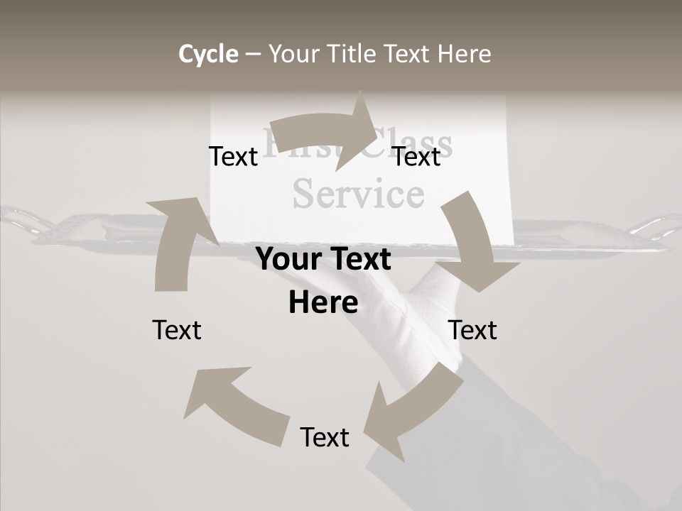 Waiter Present Hand PowerPoint Template